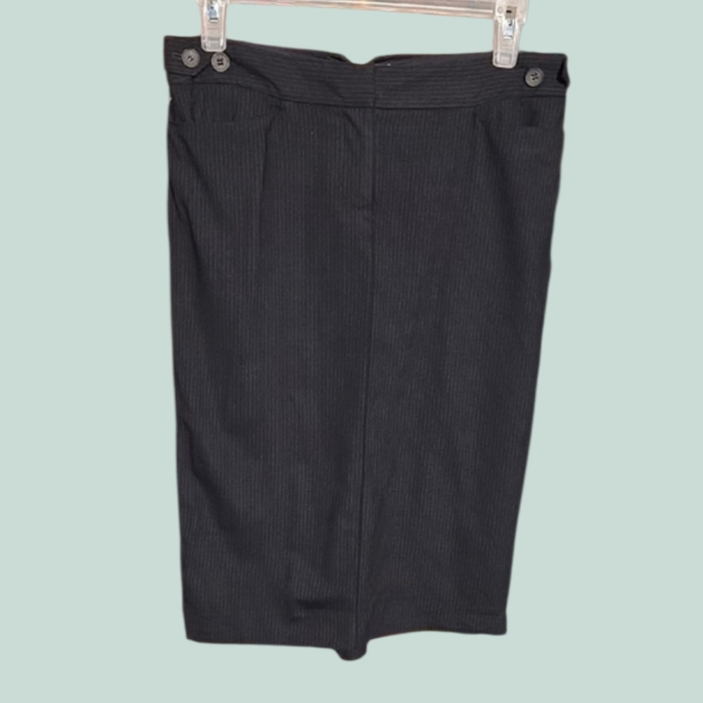 Club Monaco Black Pinstripe Pencil Skirt